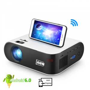 MINI Projector W18, 2800 Lumens (Optional Android 6.0 wifi W18D), support Full HD 1080P LED Projector 3D Home Theater