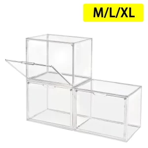 Clear Acrylic Shoe Storage Box Organiser – Stackable Closet Storage Solution