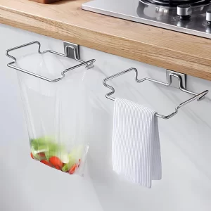 Stainless Steel Hanging Garbage Bags Storage Organizer Rack Stainless Steel Trash Bag Holder